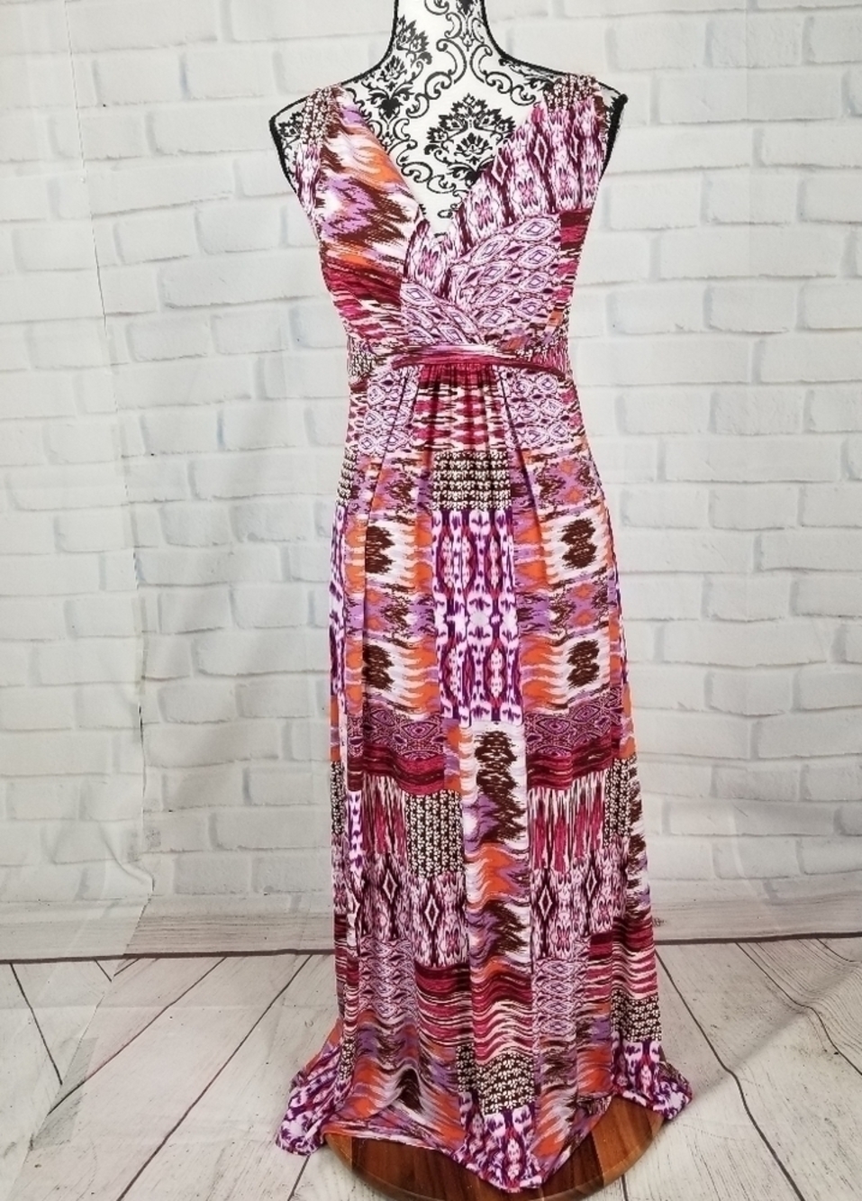 John Paul Richard maxi sleeveless geo print dress